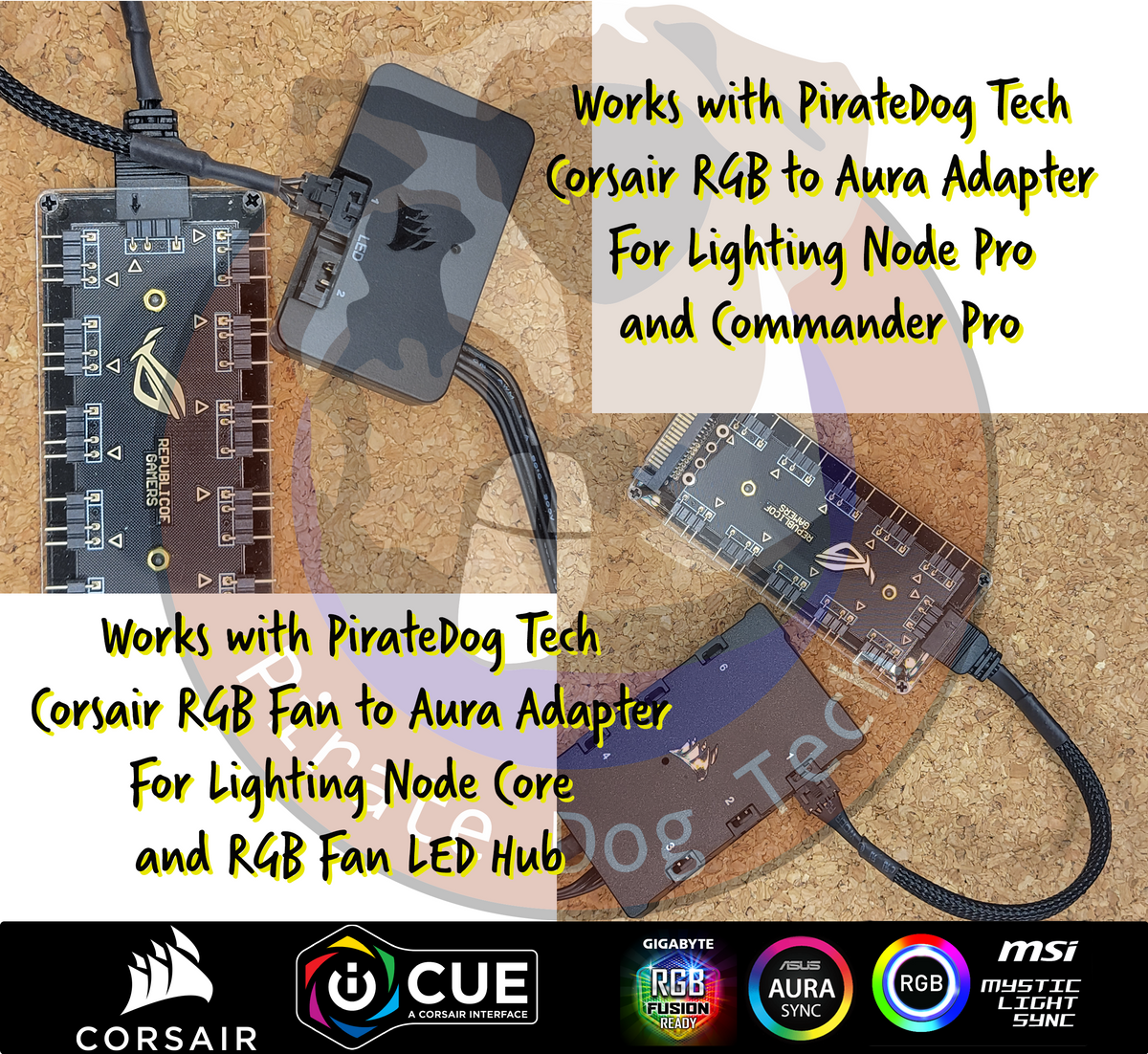 Corsair RGB Fan LED Hub Splitter Cable (Corsair Style) – PirateDog Tech