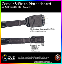 Load image into Gallery viewer, Corsair RGB to Motherboard D-RGB Adapter