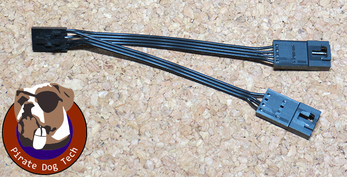 Corsair 4 Pin RGB Fan Hub 1 to 2 Splitter Adapter Sleeved Cable - MODDIY