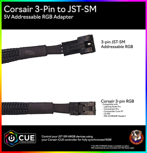 Corsair RGB to JST-SM Addressable RGB Adapter