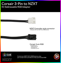Load image into Gallery viewer, Corsair RGB to NZXT HUE 2 RGB Adapter
