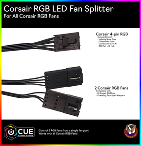 Corsair RGB LED Fan Splitter Cable (Corsair Style)