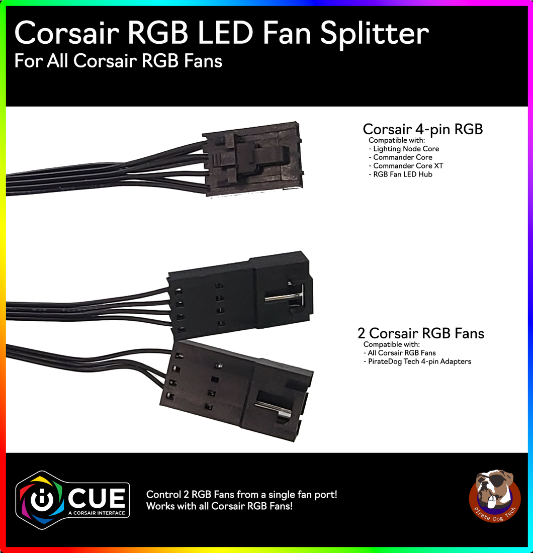 Corsair RGB LED Fan Splitter Cable (Corsair – PirateDog
